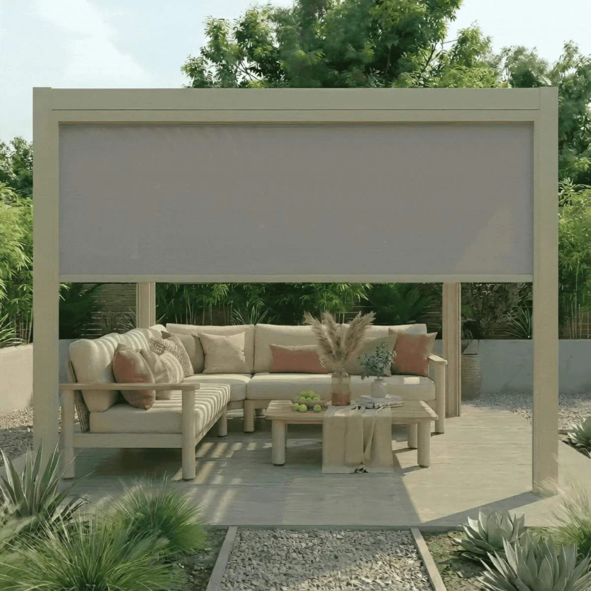 Maze - Jupiter Pergola Zip Drop Side Blind - Image 5