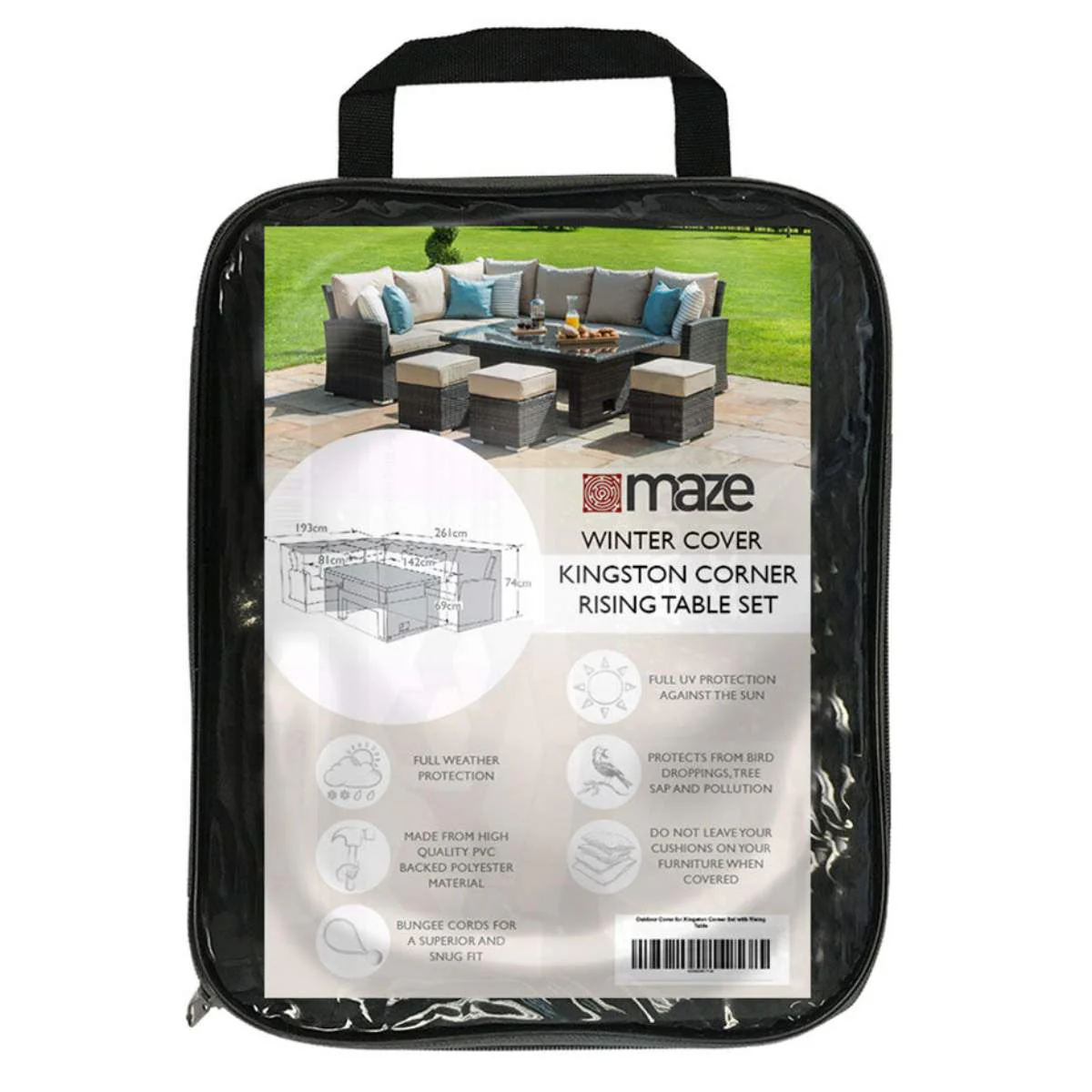 Maze - Large Corner Rising Set Garden Furniture Cover - Image 2