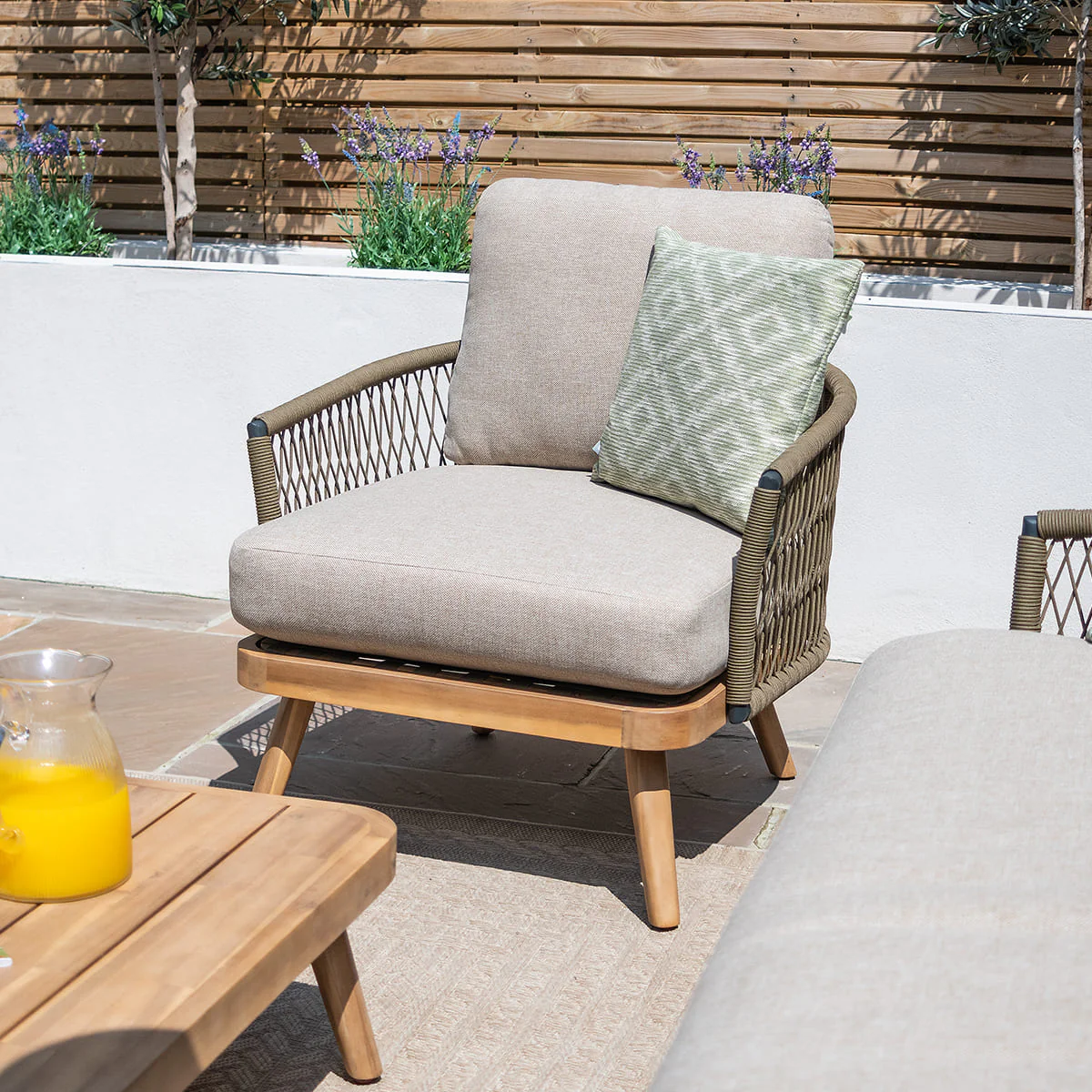 Maze - Bali Rope Weave 3 Seat Lounge Set Sandstone - Image 4