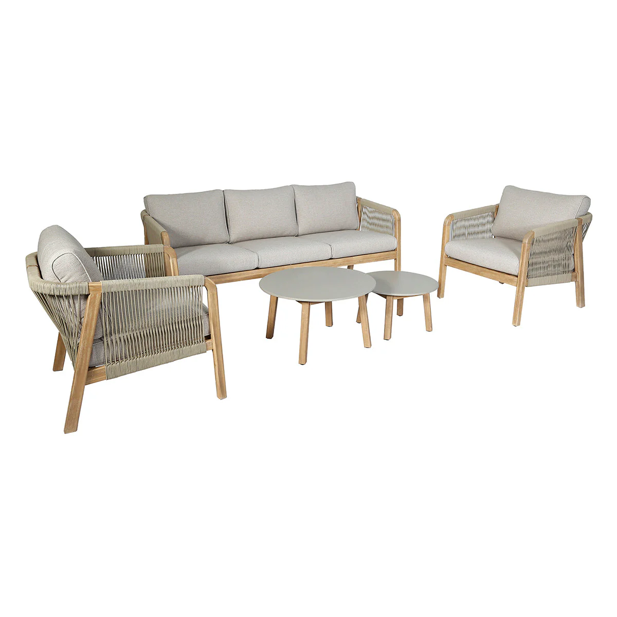 Maze - Martinique 3 Seat Lounge Set - Light Brown