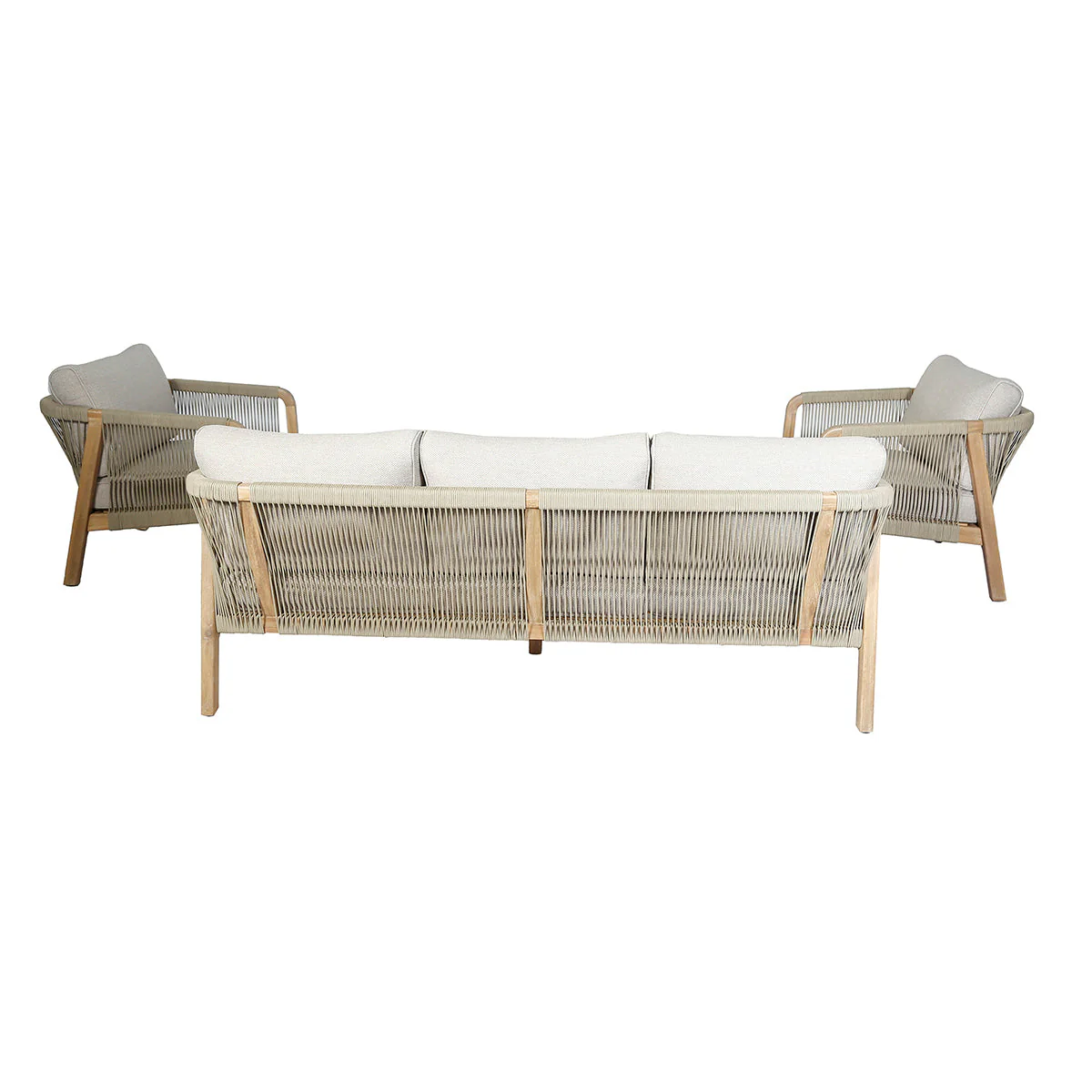 Maze - Martinique 3 Seat Lounge Set - Light Brown - Image 2
