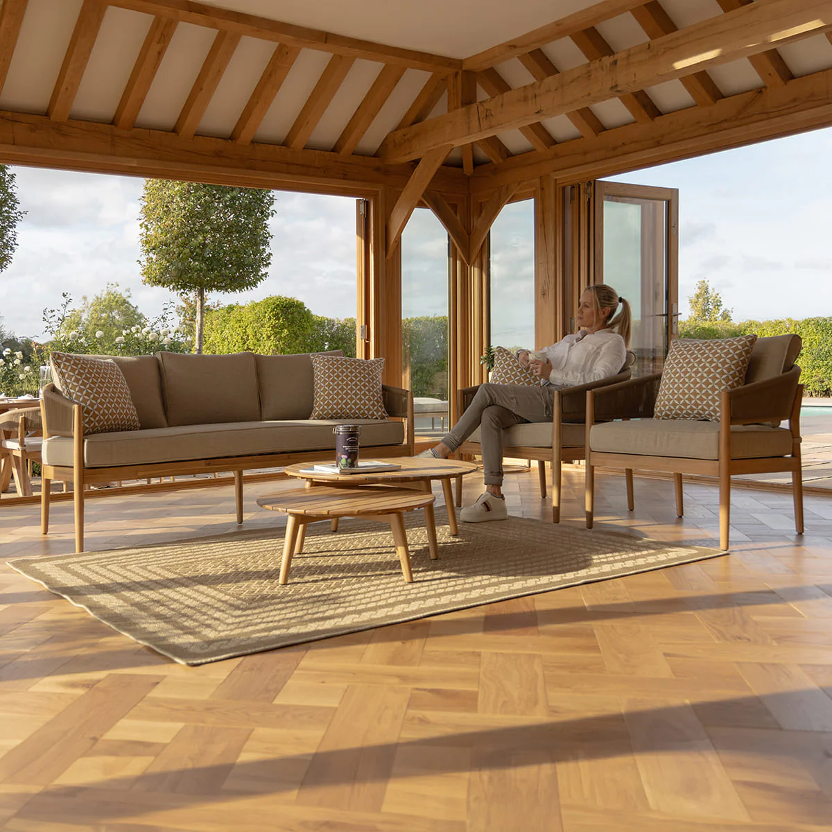 Maze - Porto 3 Seat Lounge Set - Sandstone - Image 10