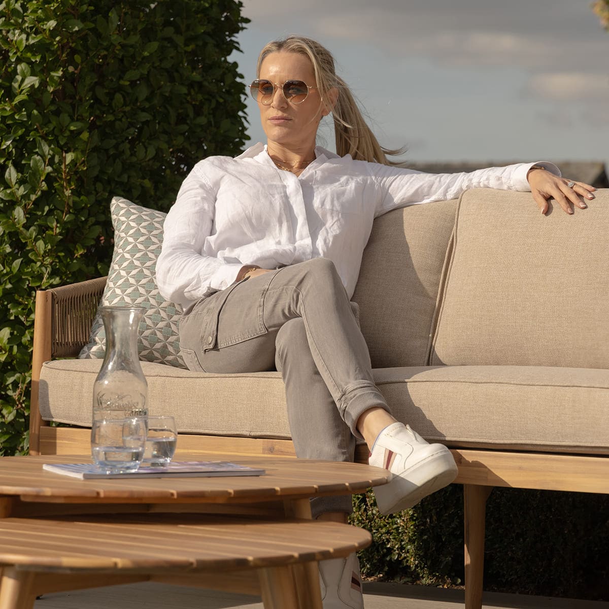 Maze - Porto 3 Seat Lounge Set - Sandstone - Image 11