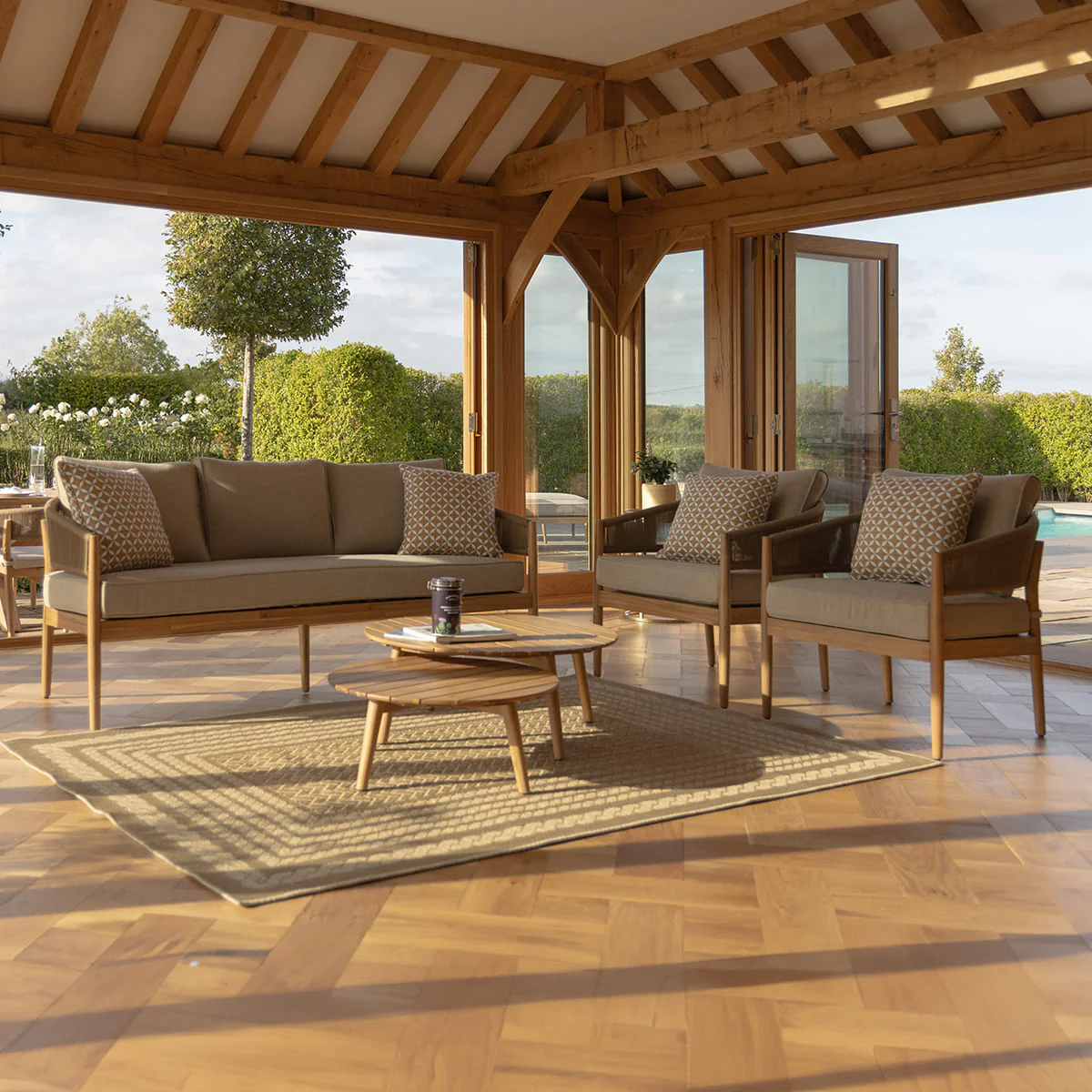 Maze - Porto 3 Seat Lounge Set - Sandstone - Image 6