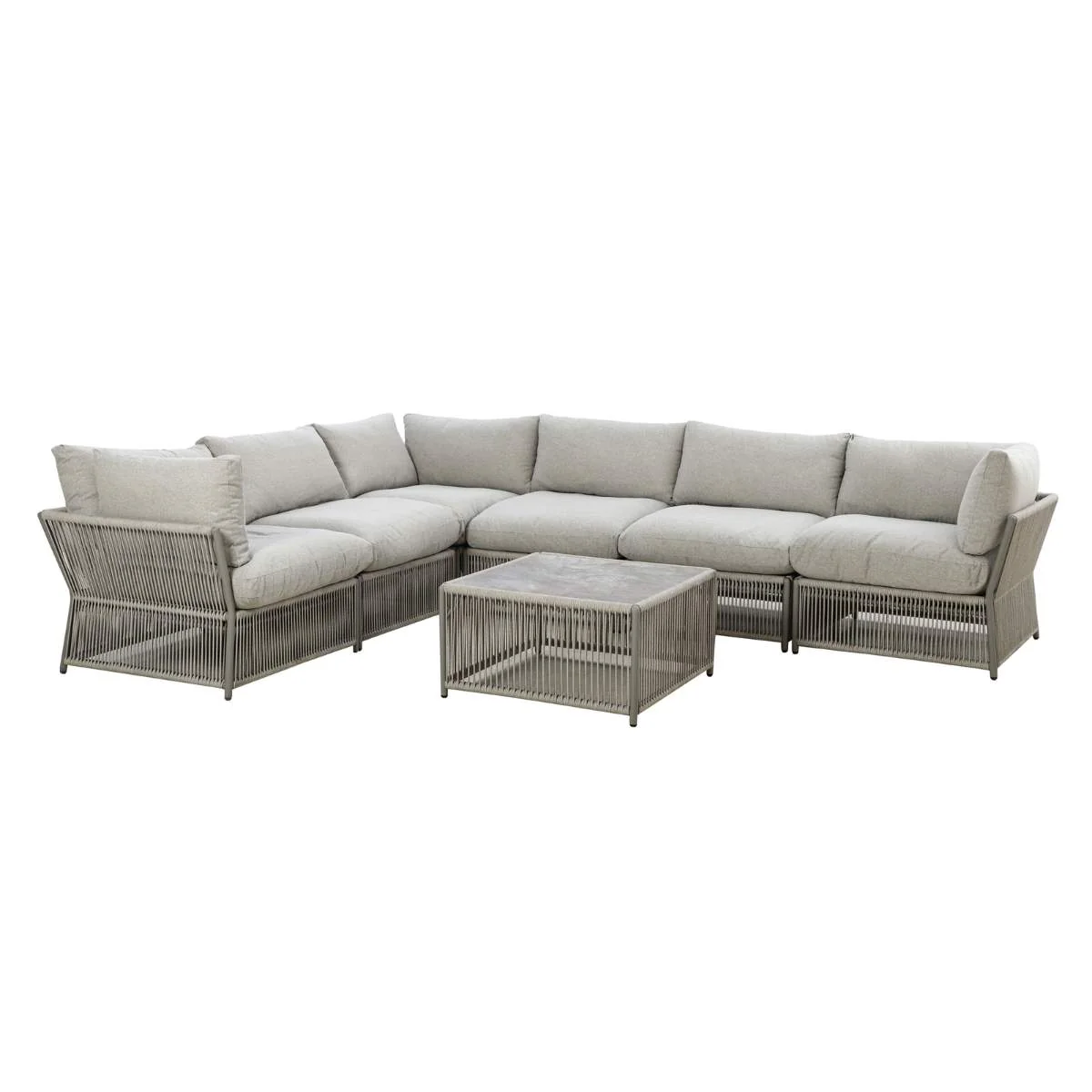 Maze Maldives Rope Weave Large Corner Sofa Set