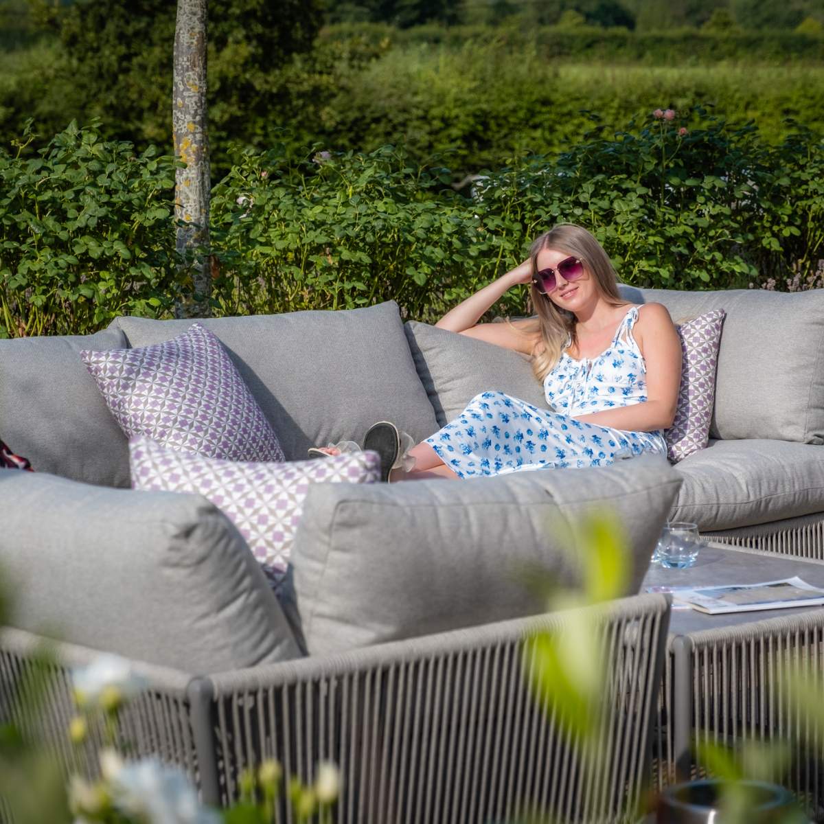 Maze Maldives Rope Weave Large Corner Sofa Set - Image 12