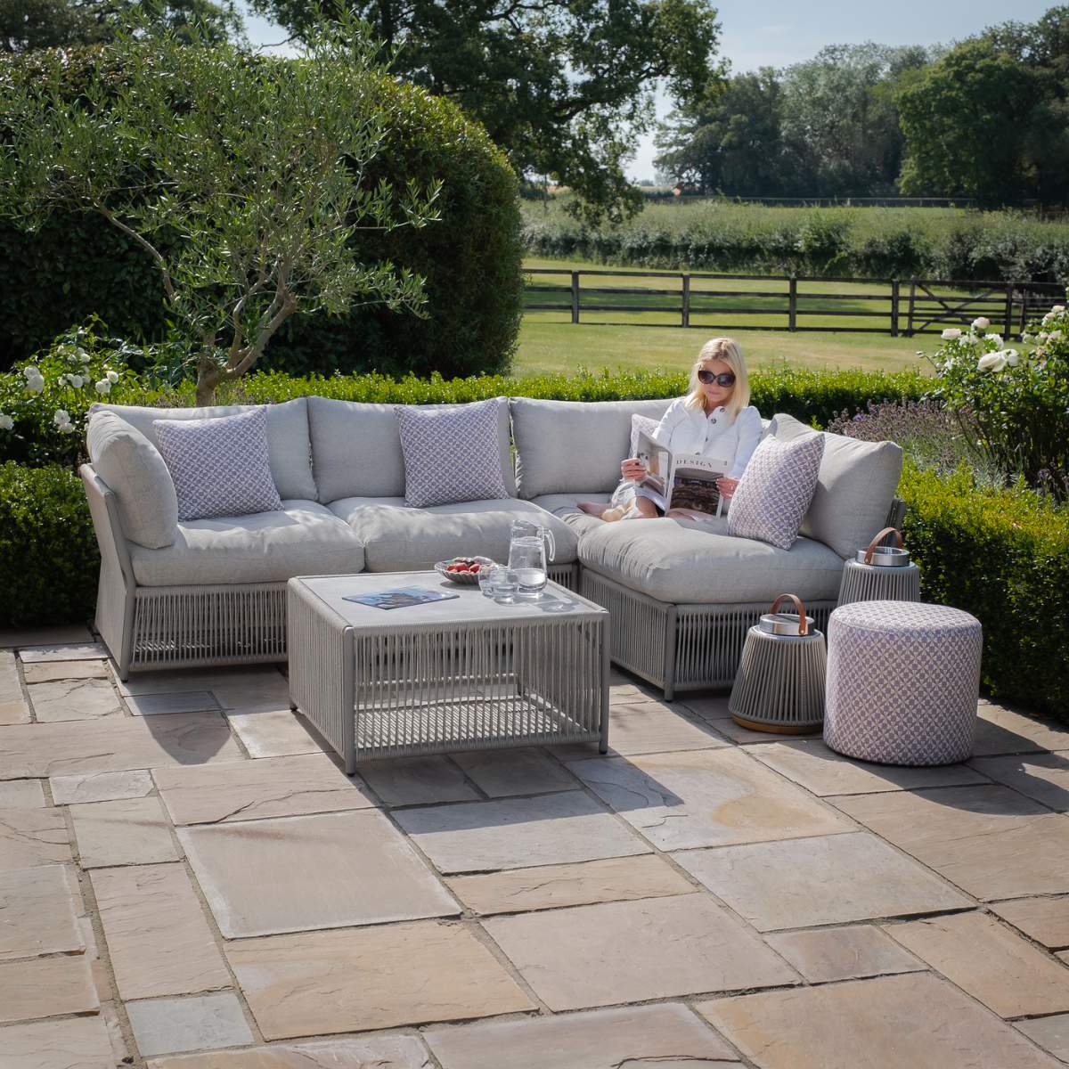 Maze Maldives Rope Weave Small Corner Sofa Set - Image 3