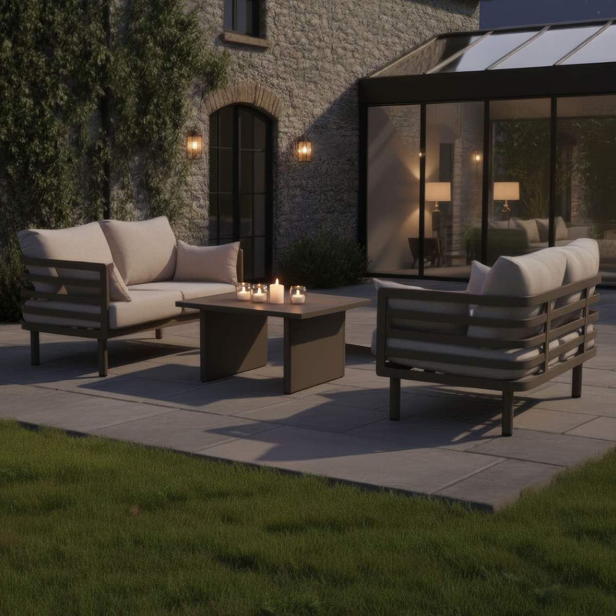 Maze Metro Aluminium 2 Seat Garden Sofa Set - Image 11