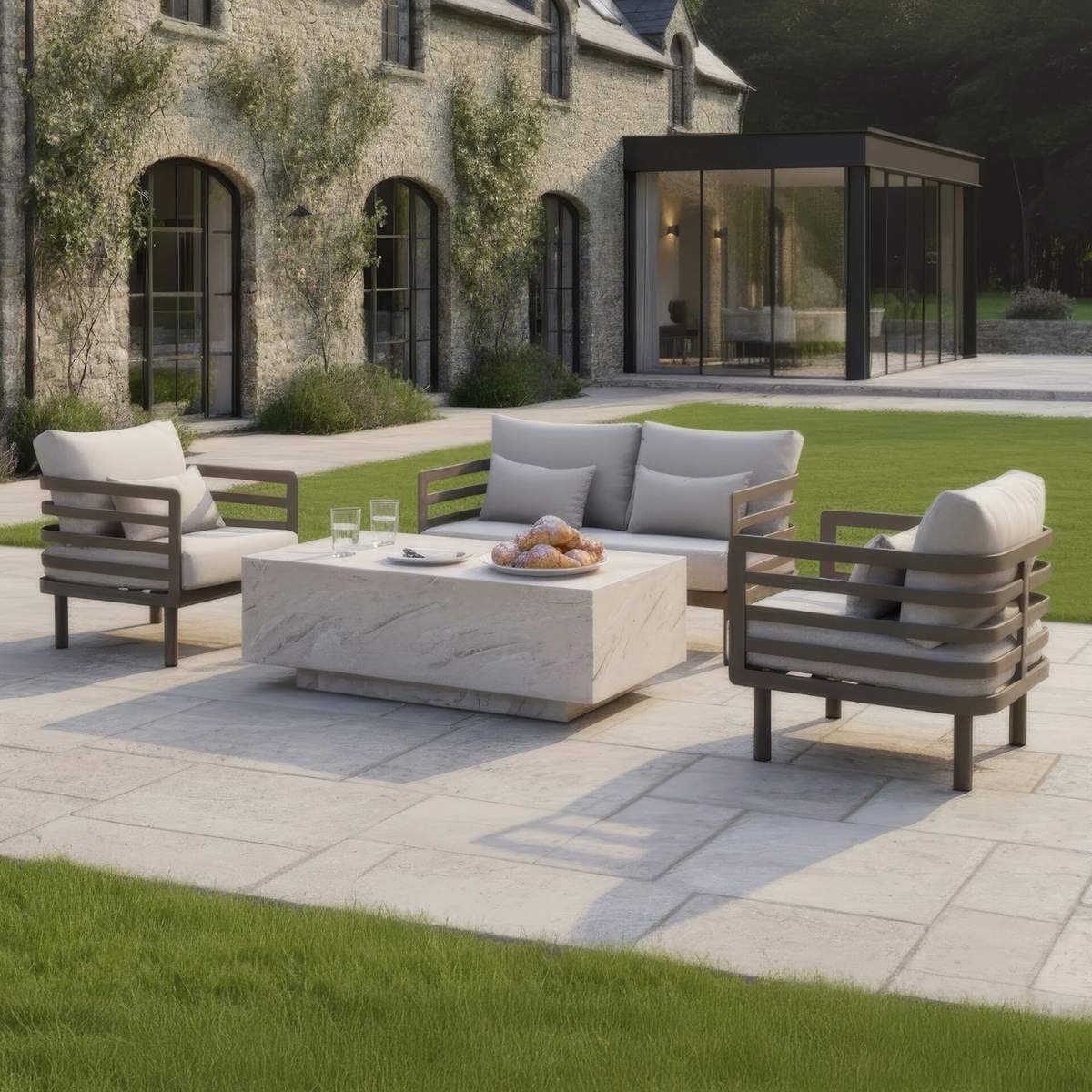 Maze Metro Aluminium 2 Seat Sofa Set - Image 14