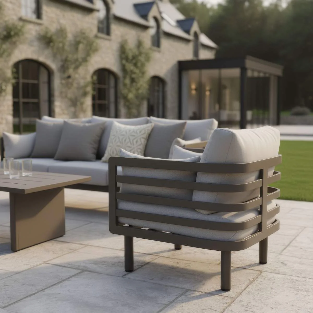 Maze Metro Aluminium 3 Seat Garden Sofa Set - Image 9