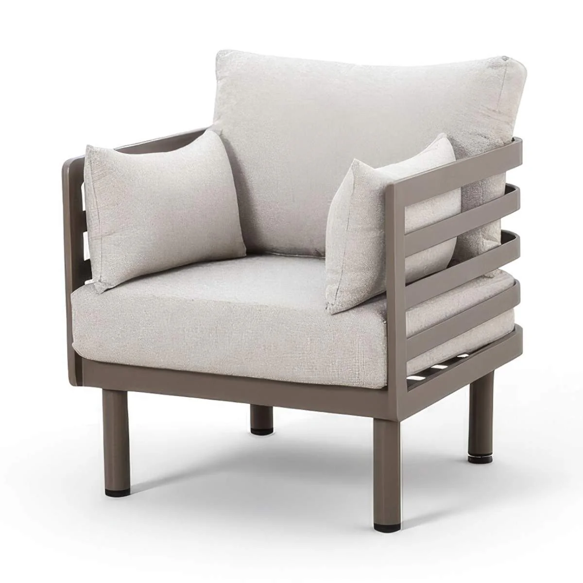 Maze Metro Aluminium Garden Armchair - Café Almond