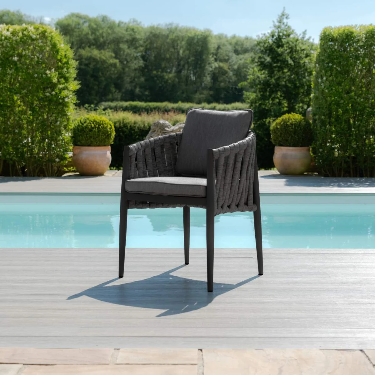 Maze Milan Rope Weave 4 Seat Round Dining Set - Image 23