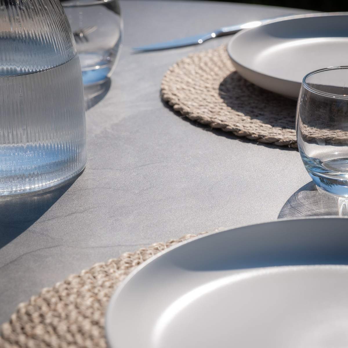 Maze Milan Rope Weave 4 Seat Round Dining Set - Image 9