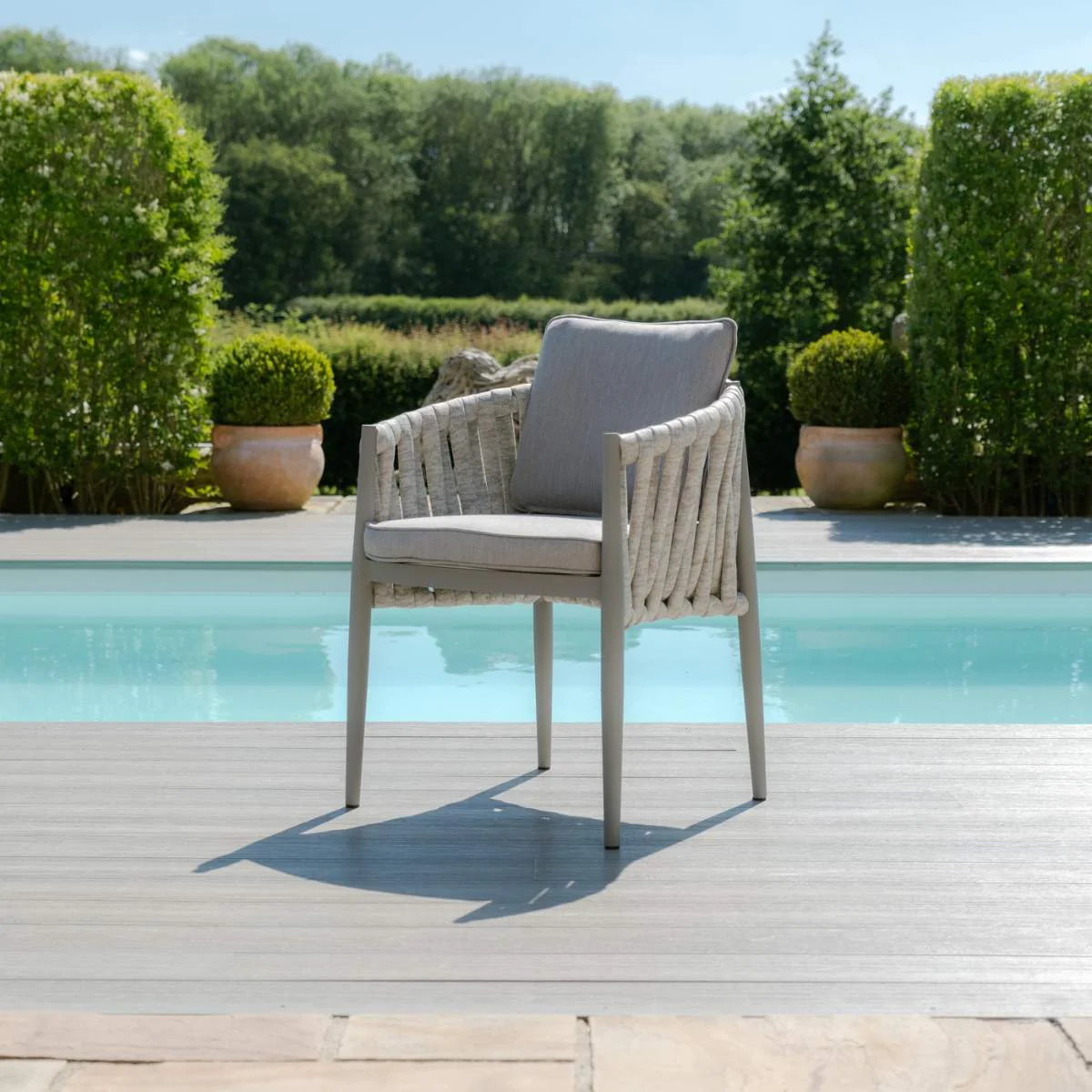 Maze Milan Rope Weave Pair of Dining Chairs - Image 5