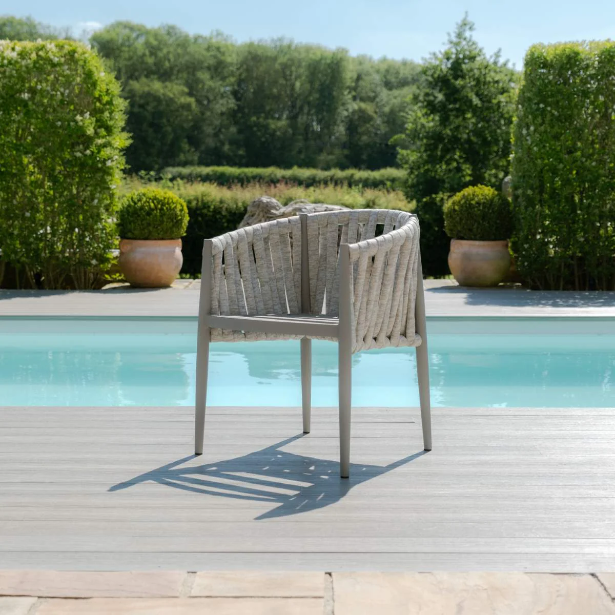Maze Milan Rope Weave Pair of Dining Chairs - Image 7