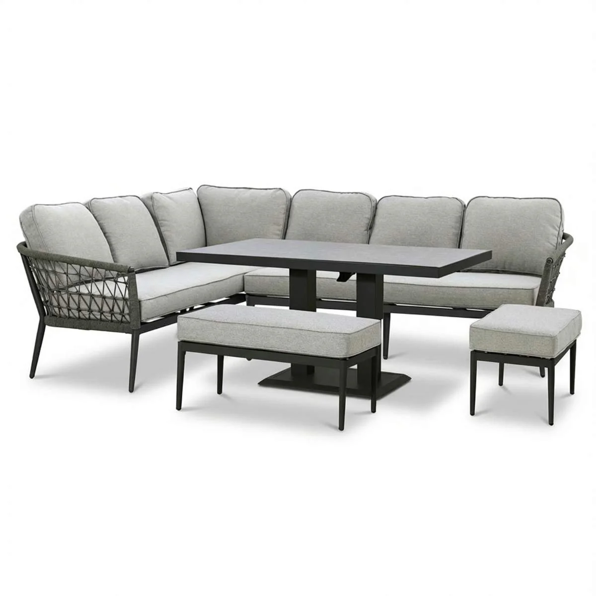 Maze Monaco Rope Weave Large Corner Dining Set - Image 2