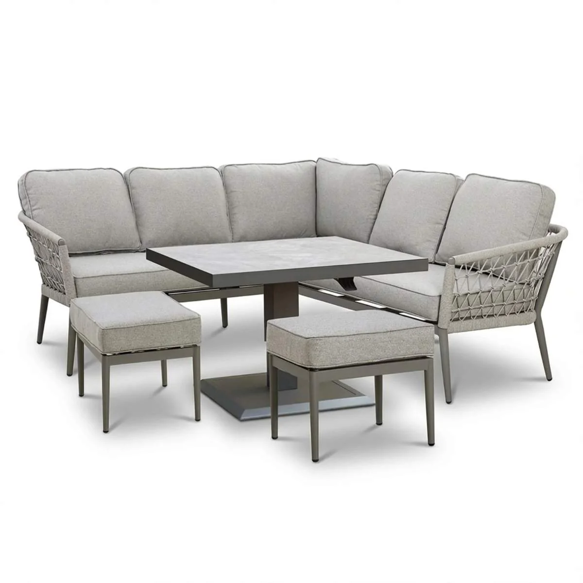 Maze Monaco Rope Weave Small Corner Dining Set