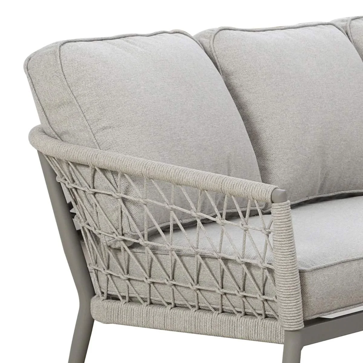 Maze Monaco Rope Weave Small Corner Dining Set - Image 4