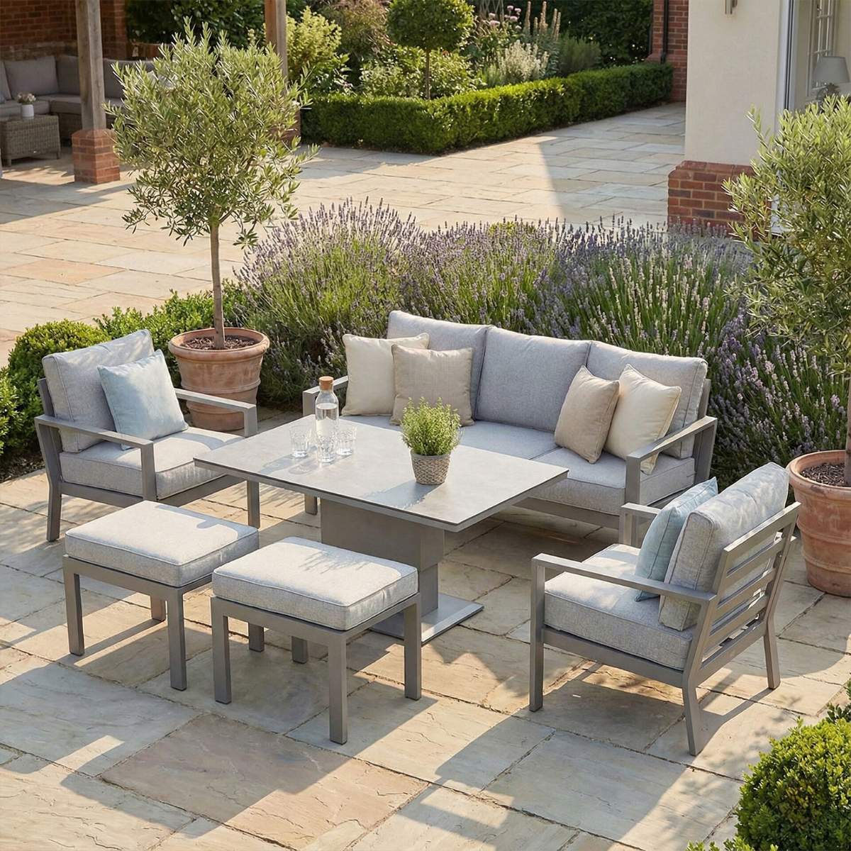 Maze Montreal Aluminium 3 Seat Garden Sofa Dining Set - Image 11