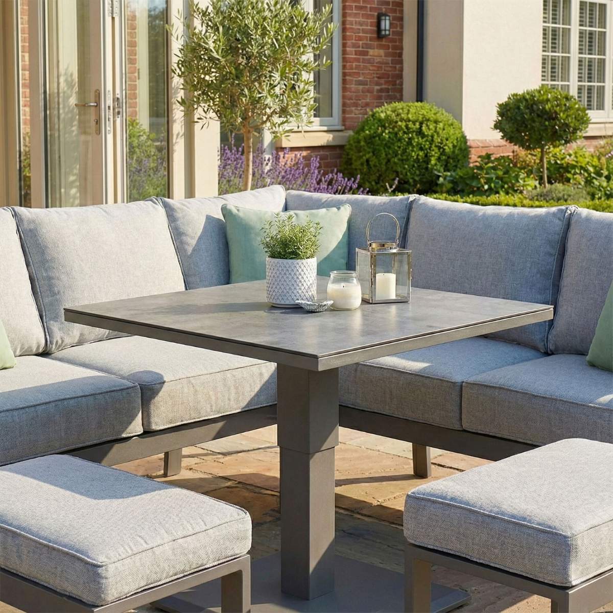 Maze Montreal Aluminium Small Garden Sofa Dining Set - Image 13
