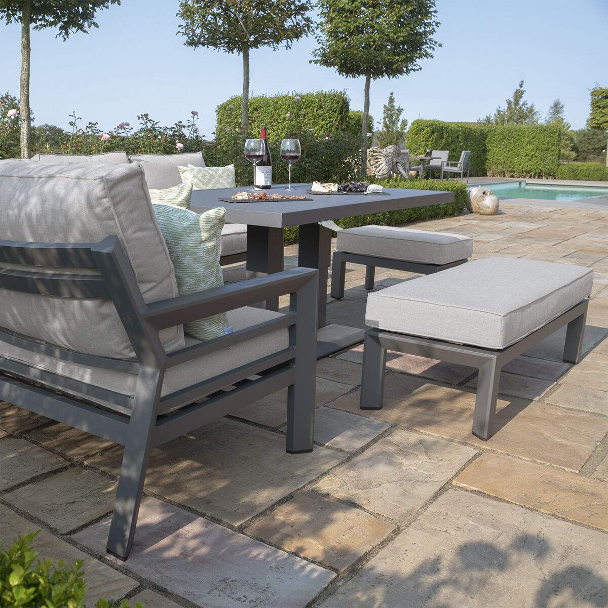 Maze New York Aluminium Corner Dining Set - Image 28