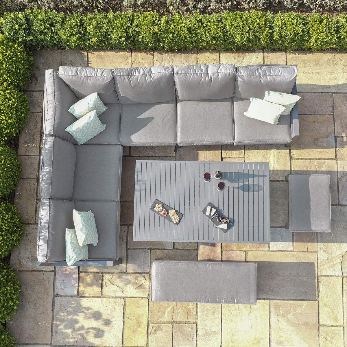 Maze New York Aluminium Corner Dining Set - Image 29