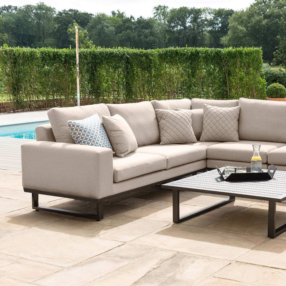 Maze - Outdoor Fabric Ethos Corner Sofa Set - Image 4