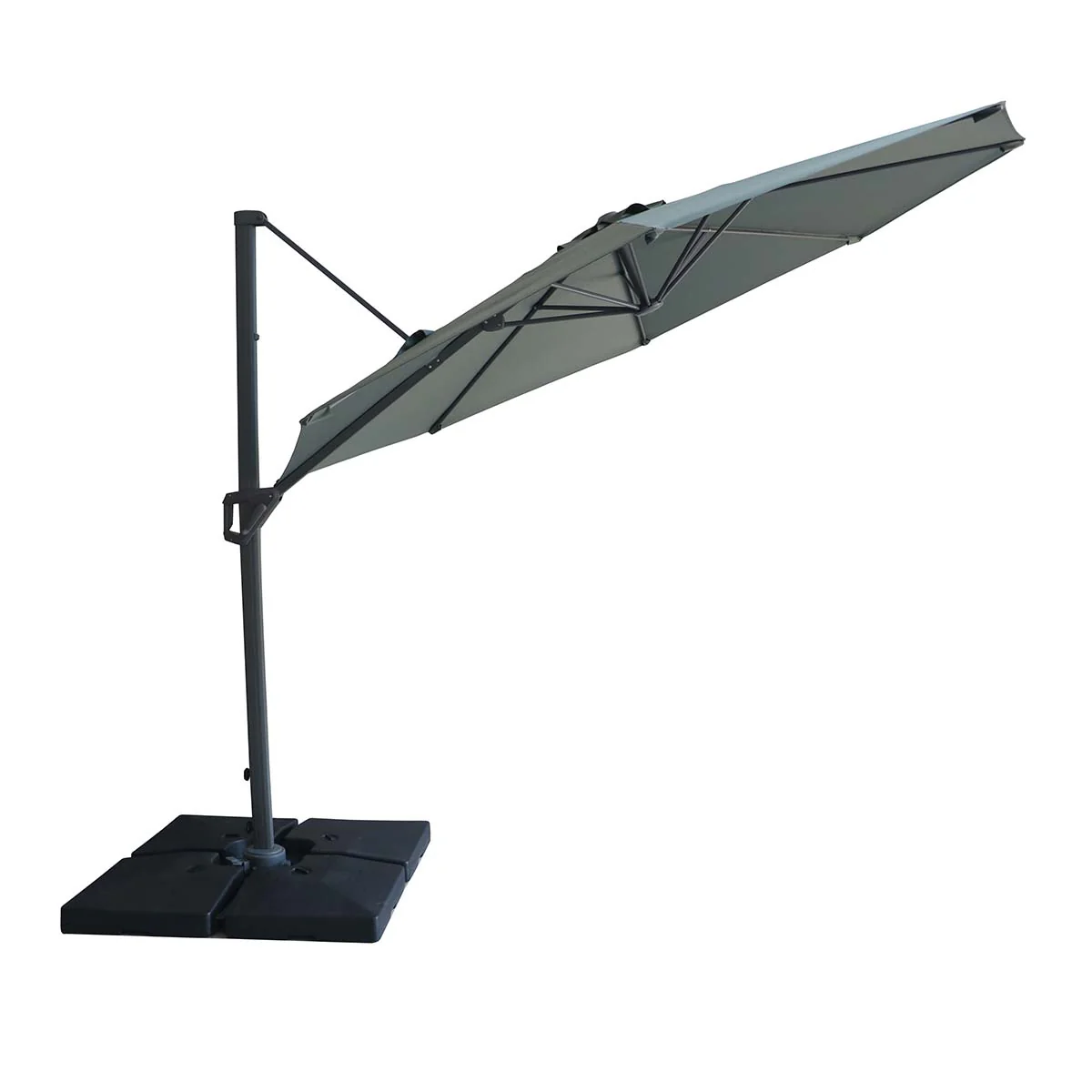 Maze Oil Green Helios 3m Round Rotating Cantilever Parasol - Image 3