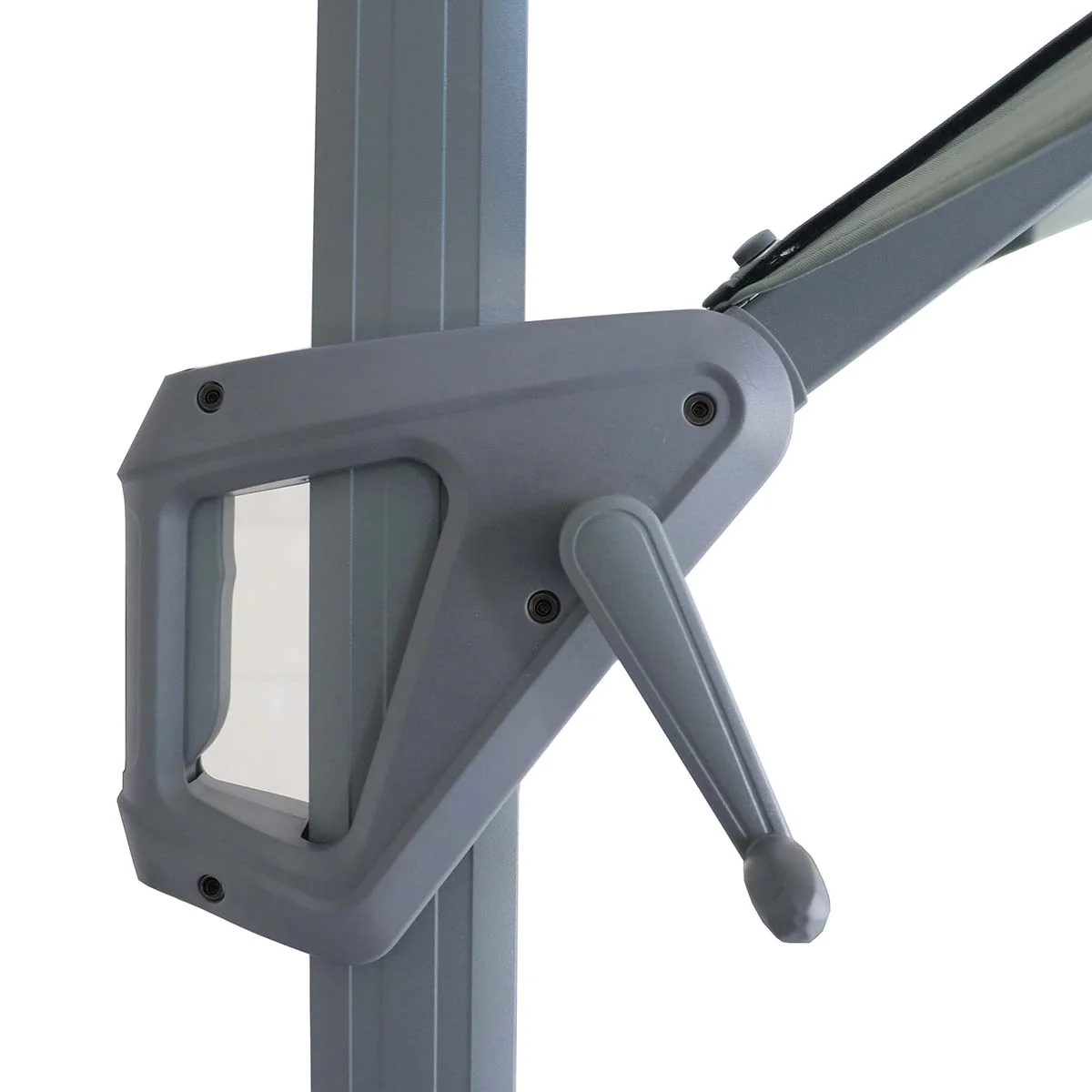 Maze Oil Green Helios 3m Round Rotating Cantilever Parasol - Image 5