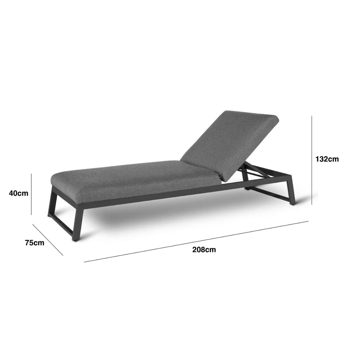 Maze - Outdoor Fabric Allure Sunlounger - Image 5