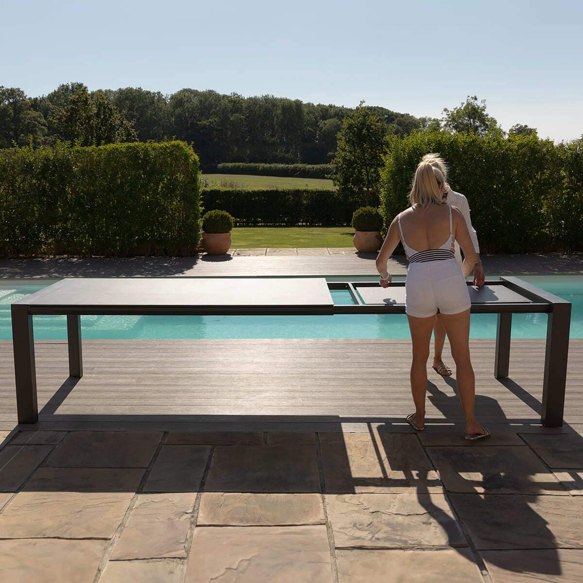 Maze - Outdoor Fabric Ambition 6-10 Seat Extending Dining Set - Image 22