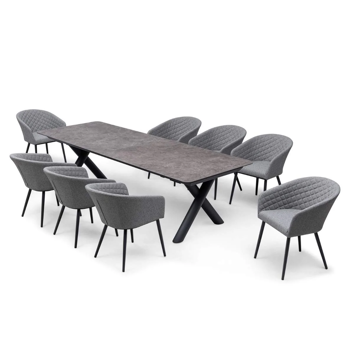 Maze - Outdoor Fabric Ambition 8-12 Seat Maxim Extending Dining Set - Image 3