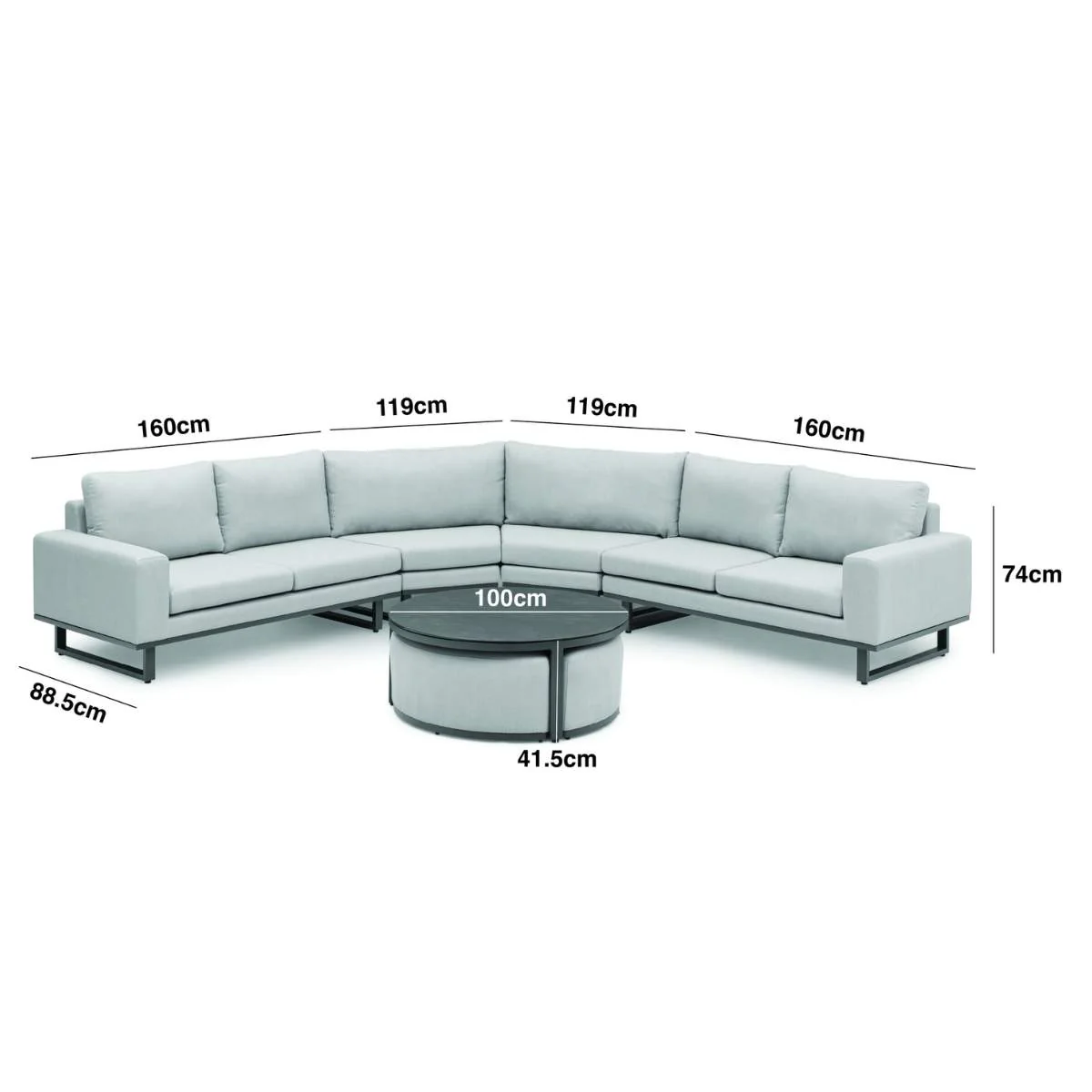 Maze - Outdoor Fabric Ethos Grande Corner Sofa Set - Image 3