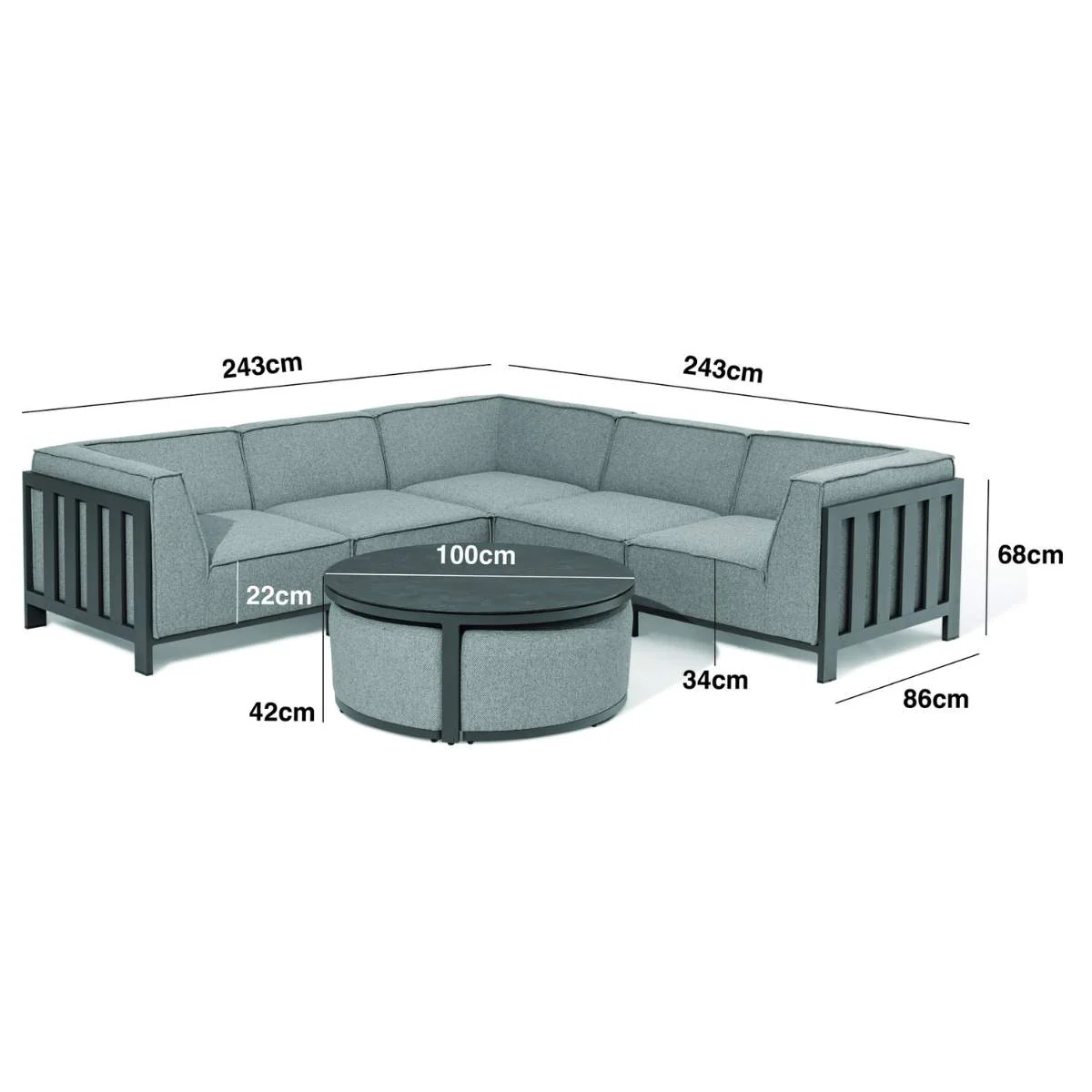 Maze - Outdoor Fabric Ibiza Small Corner Sofa Set - Image 30