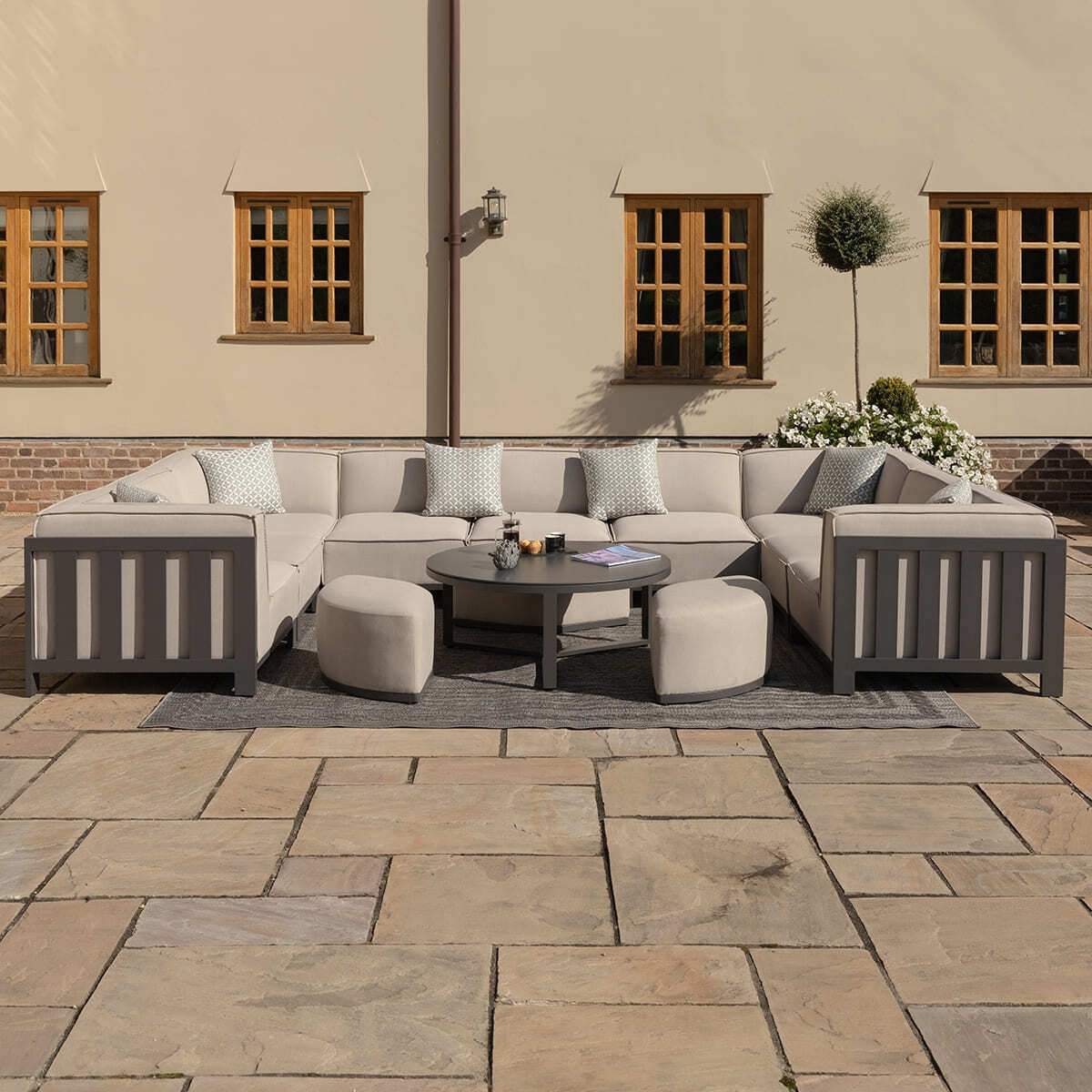 Maze - Outdoor Fabric Ibiza U Shape Sofa Set - Image 48