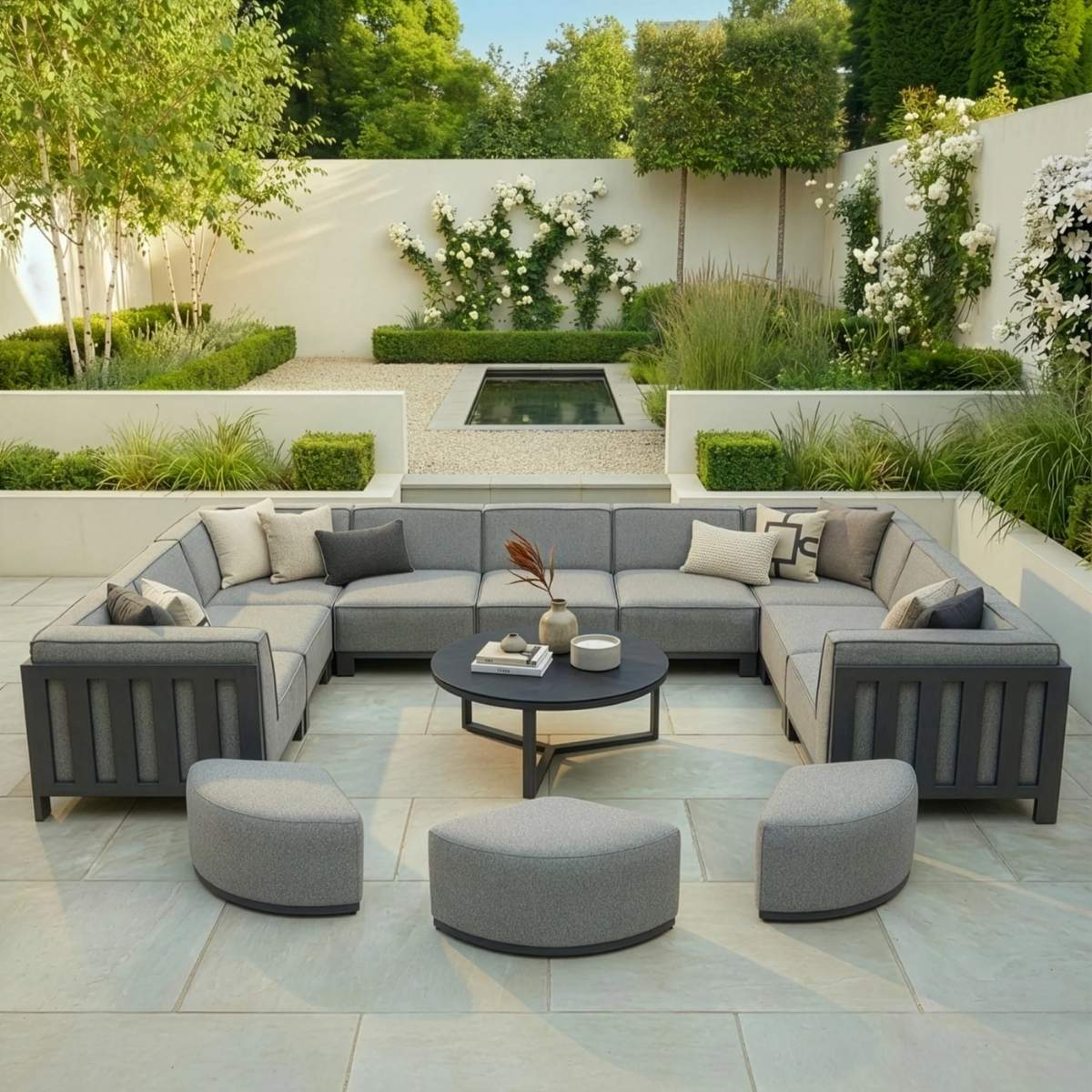 Maze - Outdoor Fabric Ibiza U Shape Sofa Set - Image 54