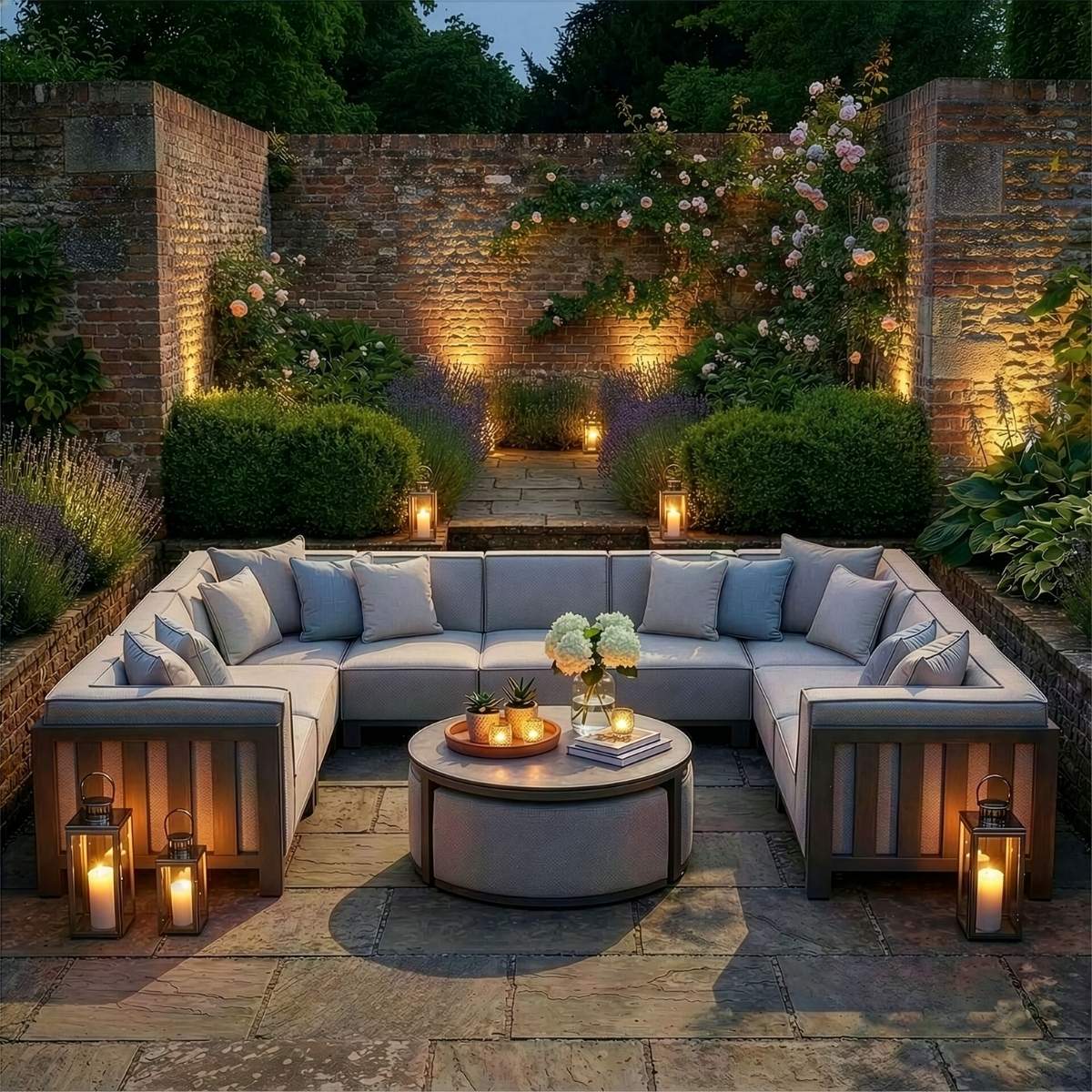 Maze - Outdoor Fabric Ibiza U Shape Sofa Set - Image 57