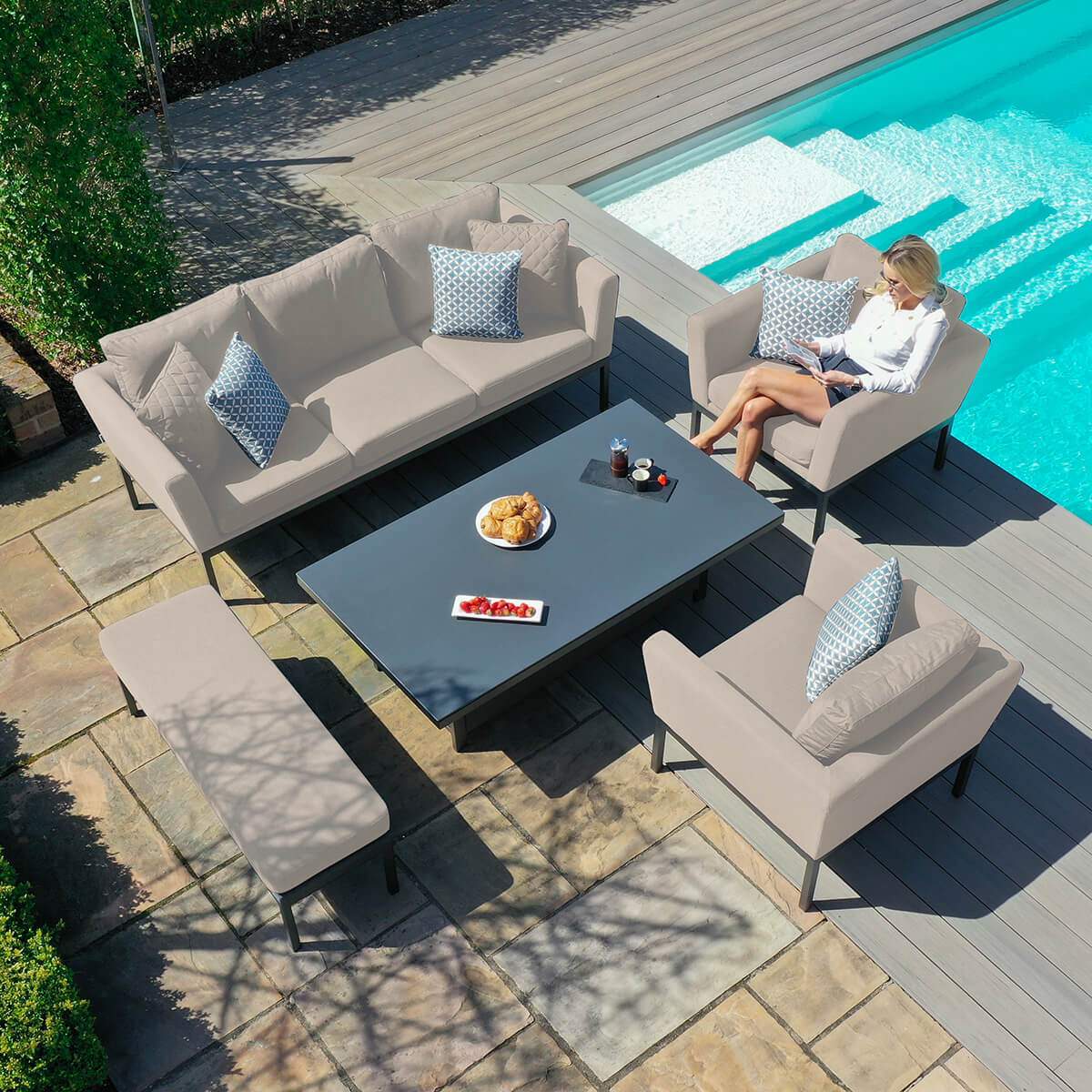 Maze - Outdoor Fabric Pulse 3 Seat Sofa Set - Image 30