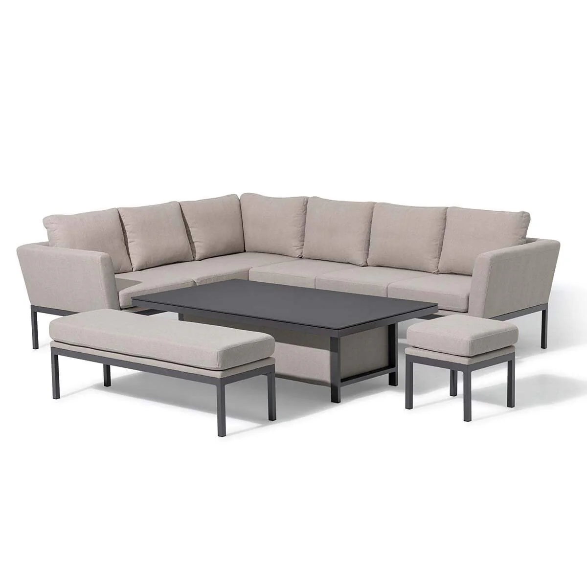 Maze - Outdoor Fabric Pulse Rectangular Corner Dining Set