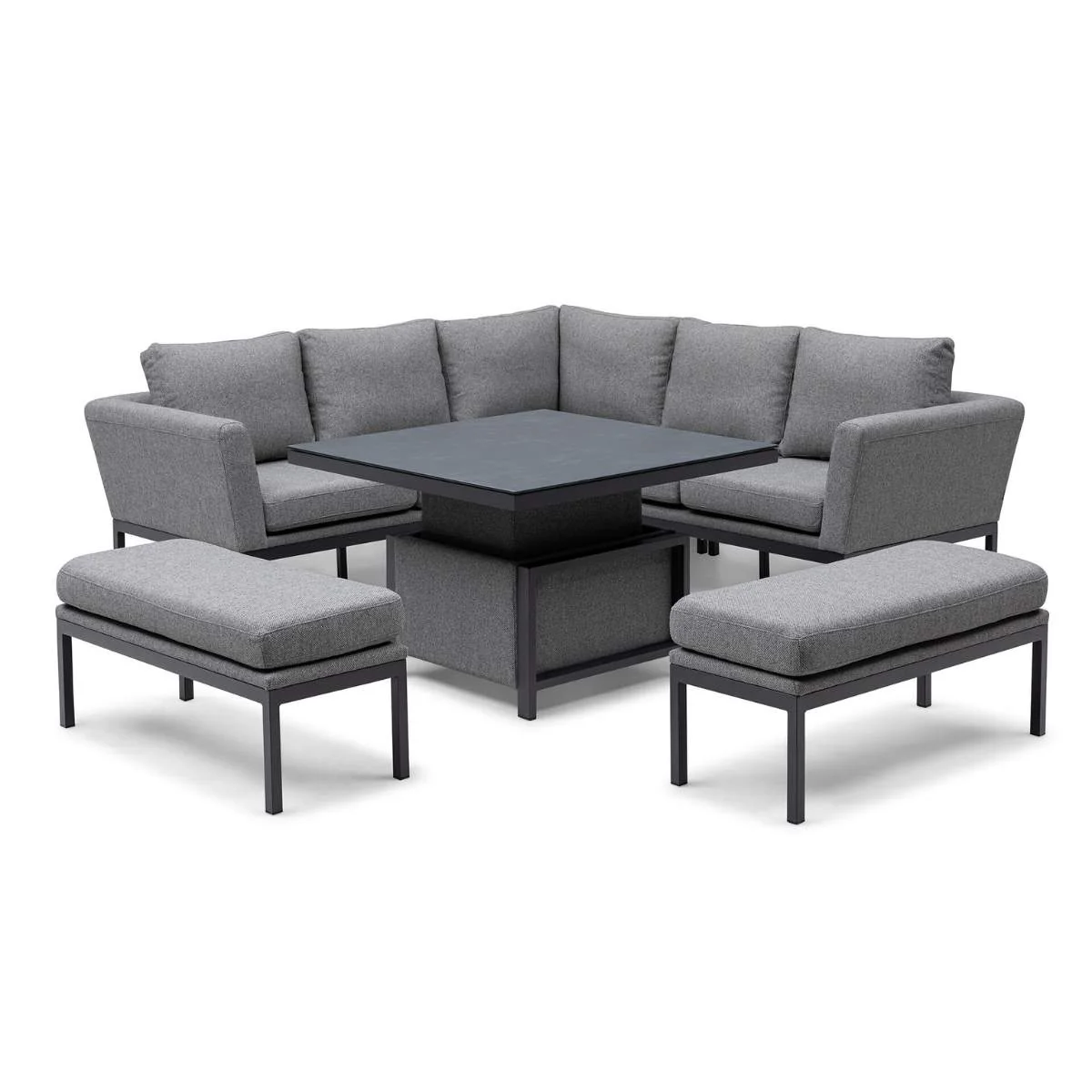Maze - Outdoor Fabric Pulse Square Corner Dining Set - Image 13