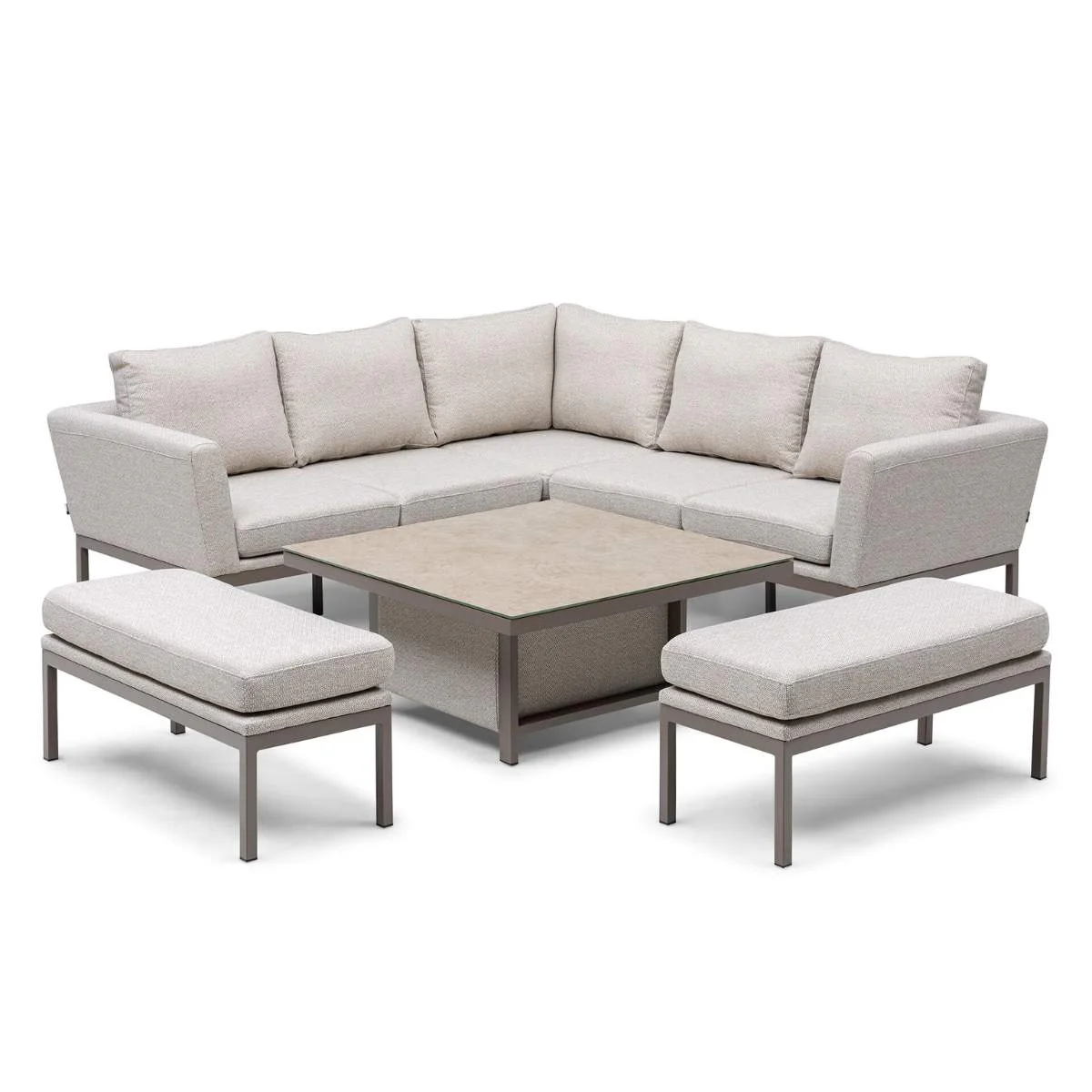 Maze - Outdoor Fabric Pulse Square Corner Dining Set - Image 2