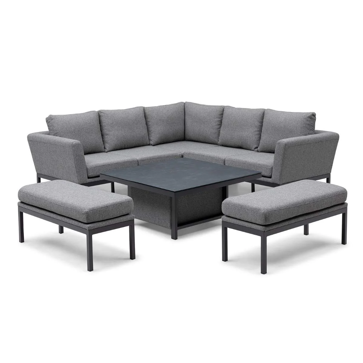 Maze - Outdoor Fabric Pulse Square Corner Dining Set - Image 3