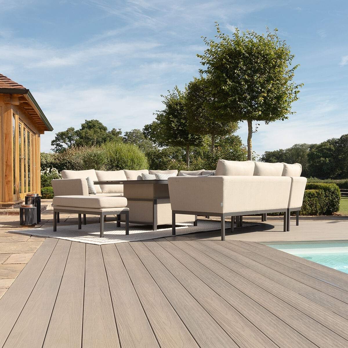 Maze - Outdoor Fabric Pulse U Shape Corner Dining Set - Image 30