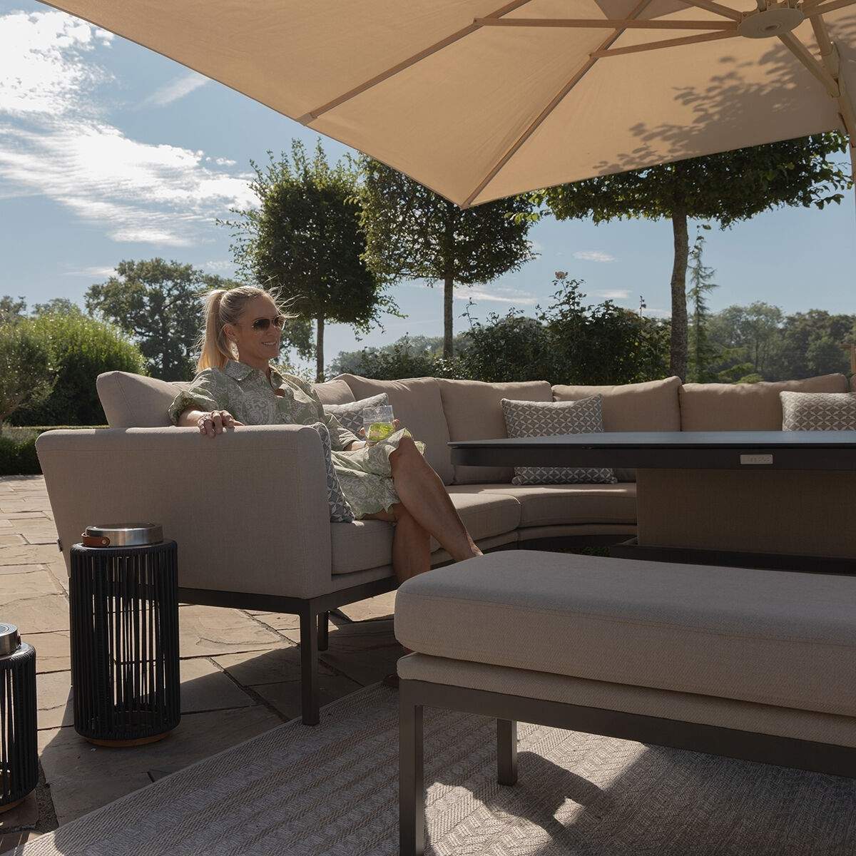 Maze - Outdoor Fabric Pulse U Shape Corner Dining Set - Image 34