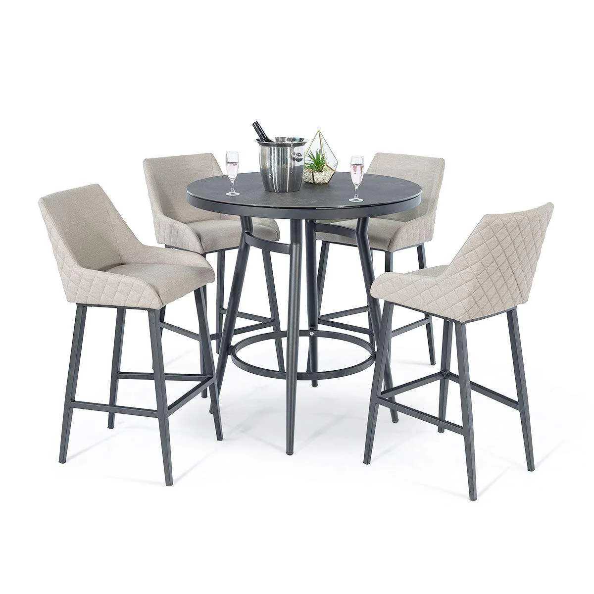 Maze - Outdoor Fabric Regal 4 Seat Round Bar Set