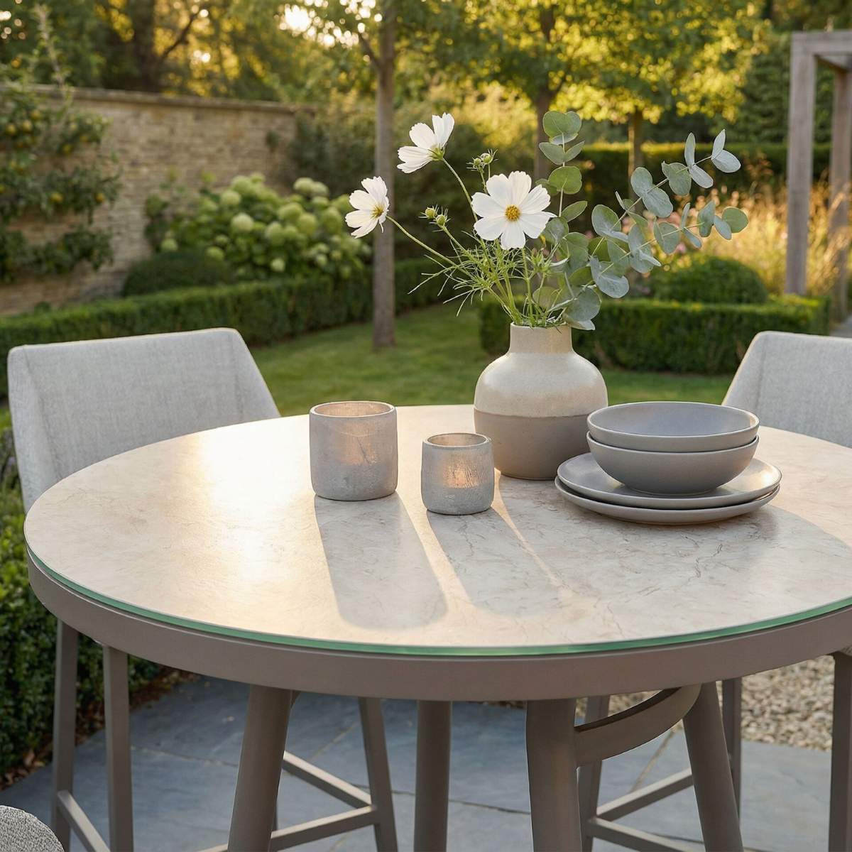 Maze - Outdoor Fabric Regal 4 Seat Round Bar Set - Image 20
