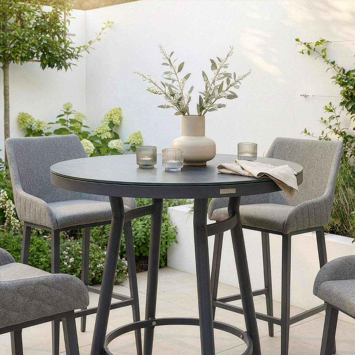 Maze - Outdoor Fabric Regal 4 Seat Round Bar Set - Image 26