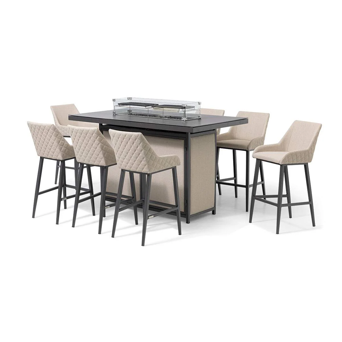 Maze - Outdoor Fabric Regal 8 Seat Rectangular Bar Set