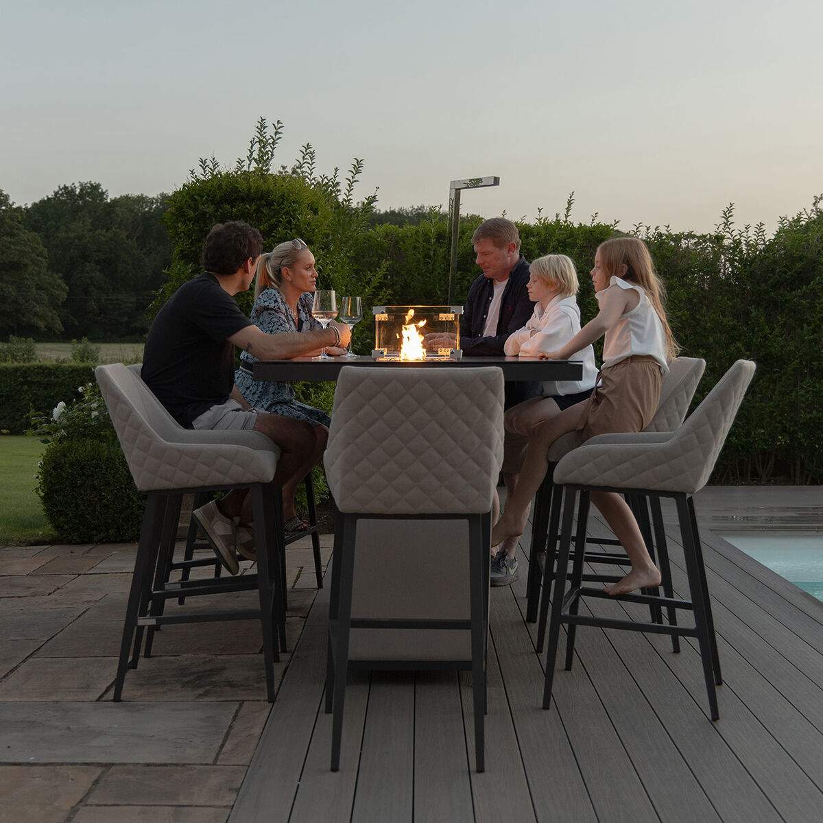 Maze - Outdoor Fabric Regal 8 Seat Rectangular Bar Set - Image 20