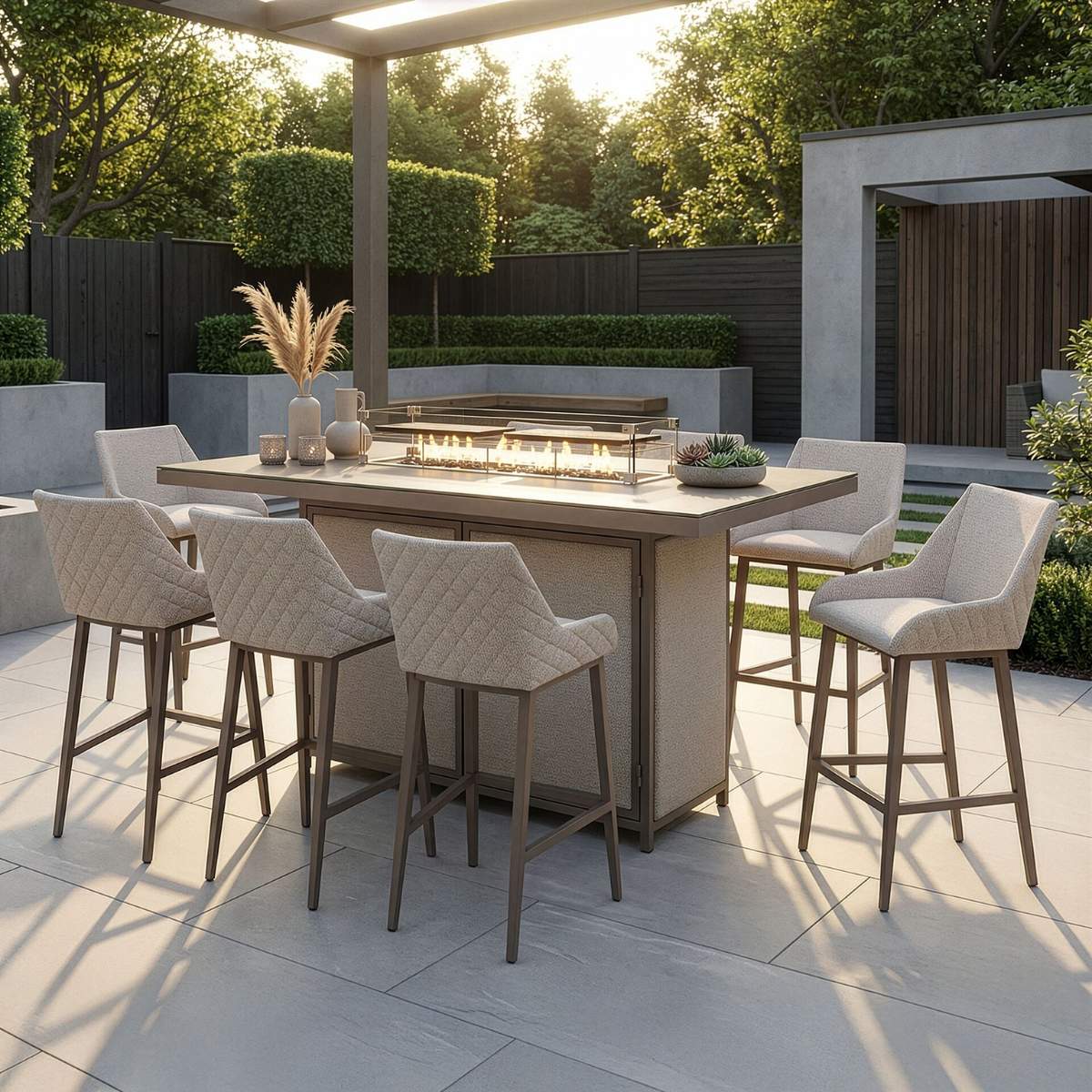 Maze - Outdoor Fabric Regal 8 Seat Rectangular Bar Set - Image 24